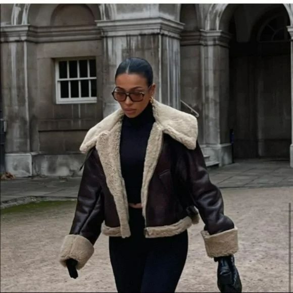 ZARA FAUX FUR DOUBLE FACED JACKET - Picture 4 of 13